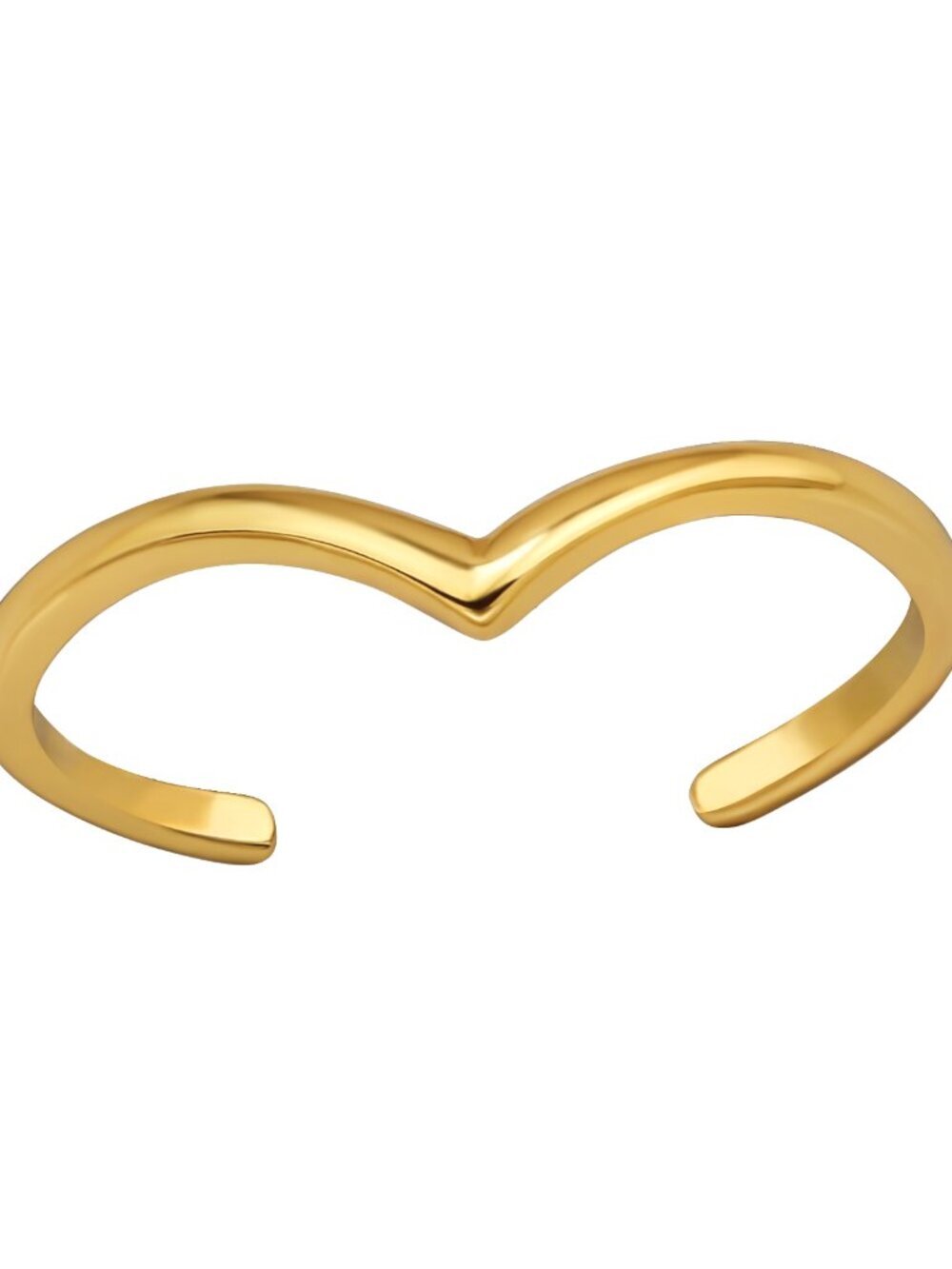 14K Gold Vermeil Heart Toe Ring